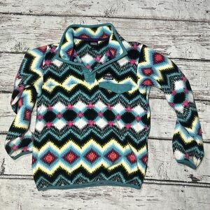 Patagonia Synchilla Aztec Snap T Fleece Pullover Kids Youth Outerwear